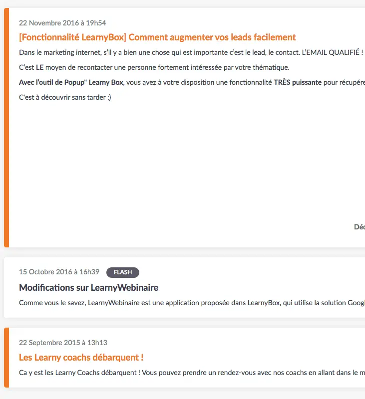 Capture d'écran LearnyFlash